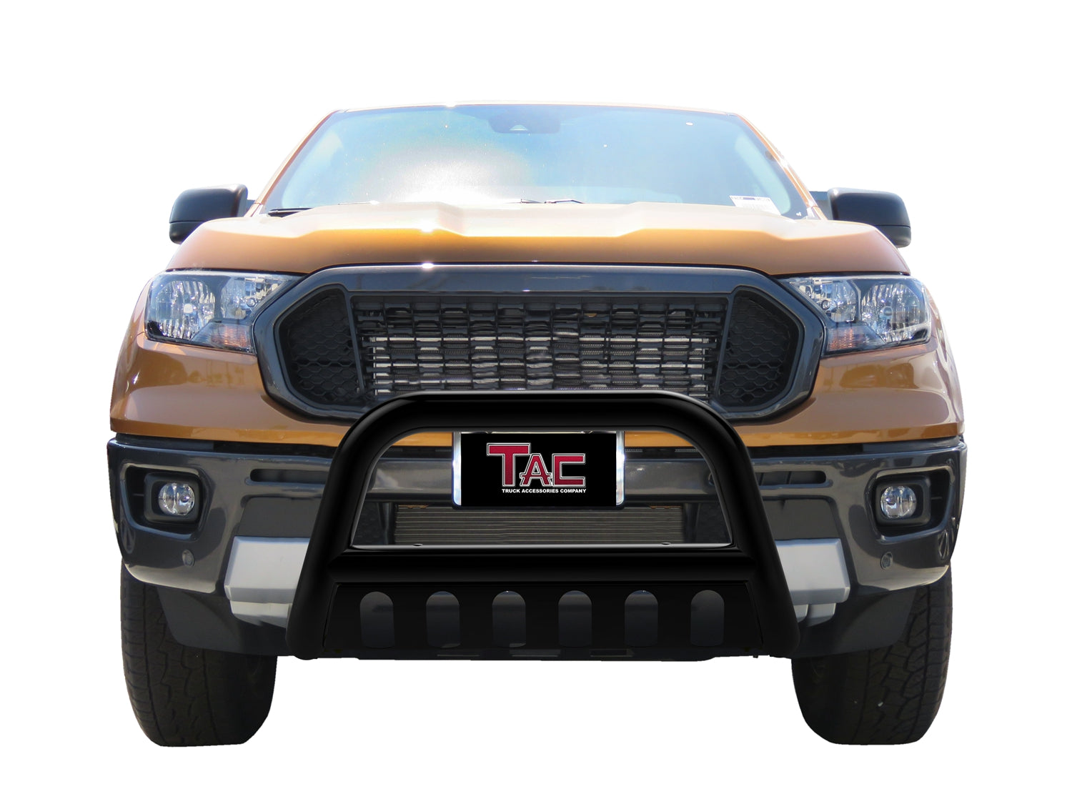 TAC Gloss Black 3" Bull Bar for 2019-2023 Ford Ranger Truck Front Bumper Brush Grille Guard Nudge Bar - 0