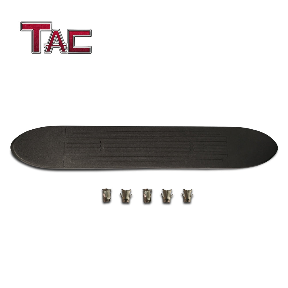 TAC Replacement Step Pad for 4 Inch Oval Bend Tube Side Steps Running Board Side Bar Nerf Bar 1 Step Pad with 5 Clips (Only Fit TAC Brand 4" Side Steps)