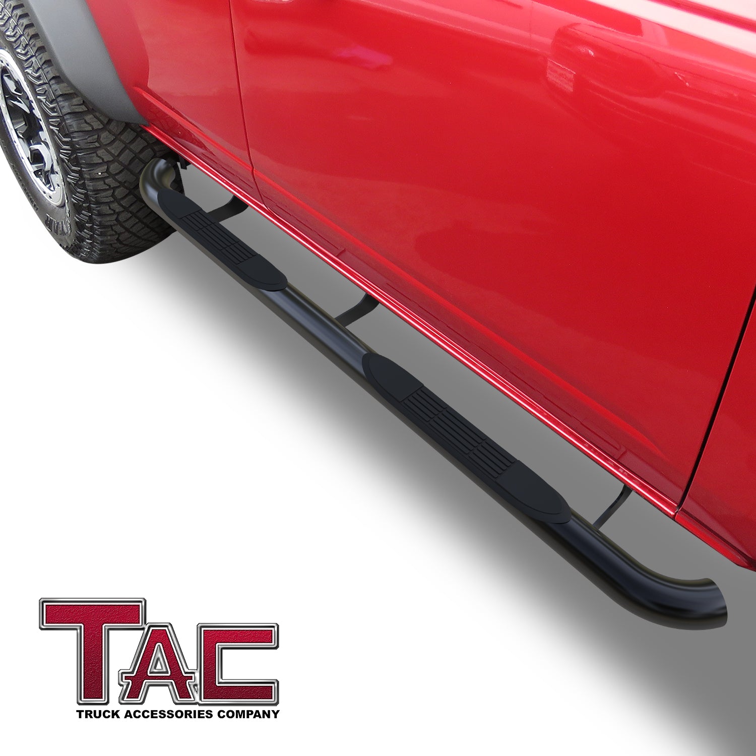 TAC Side Steps Running Boards Compatible with 2021-2024 Ford Bronco 4 Door SUV 3" Black Side Bars Step Rails Nerf Bars Off Road Accessories (2 pcs Running Boards) - 0