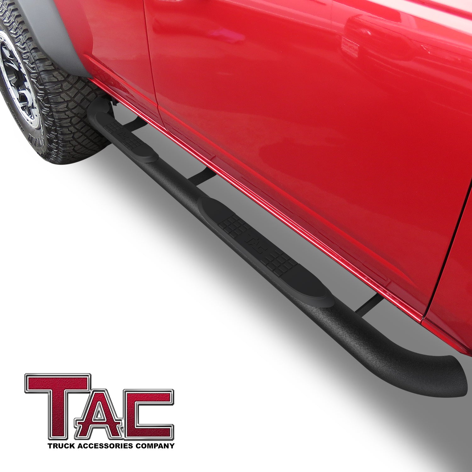TAC Side Steps Running Boards Compatible with 2021-2024 Ford Bronco 4 Door (Not for Bronco Sport) SUV 3” Texture Black Side Bars Nerf Bars Off Road Accessories - 0