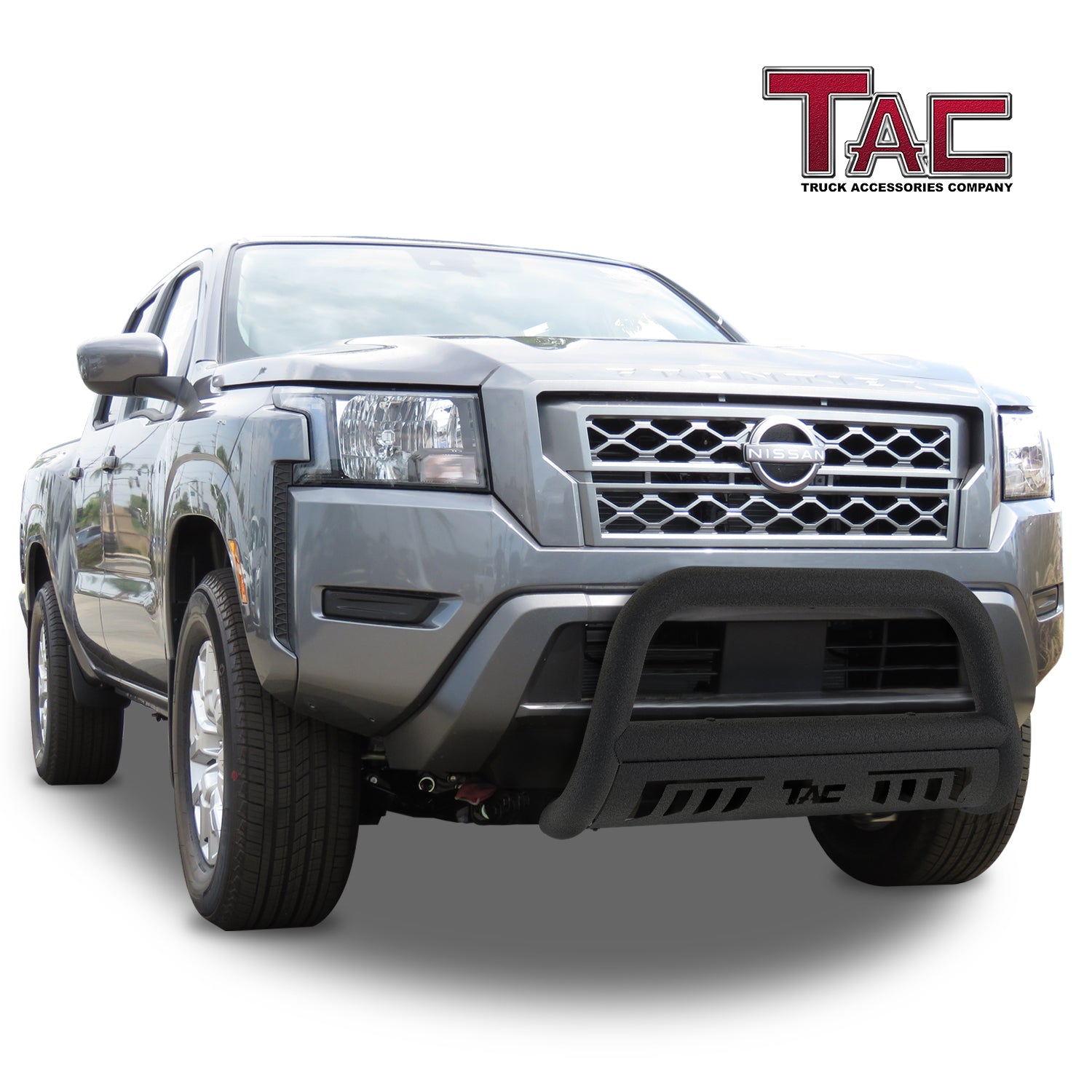 TAC Bull Bar Compatible with 2022-2024 Nissan Frontier Pickup Truck 3" Black Front Bumper Grille Guard Brush Guard Off Road Accessories