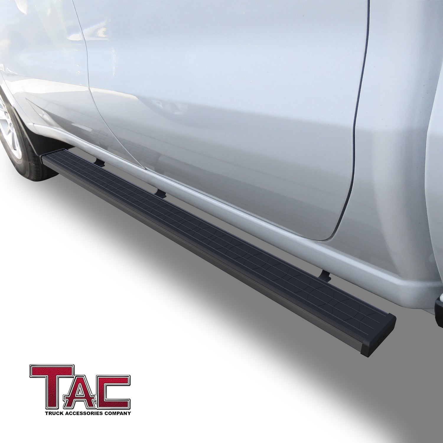 TAC Spear Running Boards Compatible with 2019-2024 Chevy Silverado/GMC Sierra 1500 | 2020-2024 2500/3500 Double Cab (Exclude 2019 Silverado 1500 LD/Sierra 1500 Limited) 6" Side Step Rail Nerf Bar 2Pcs