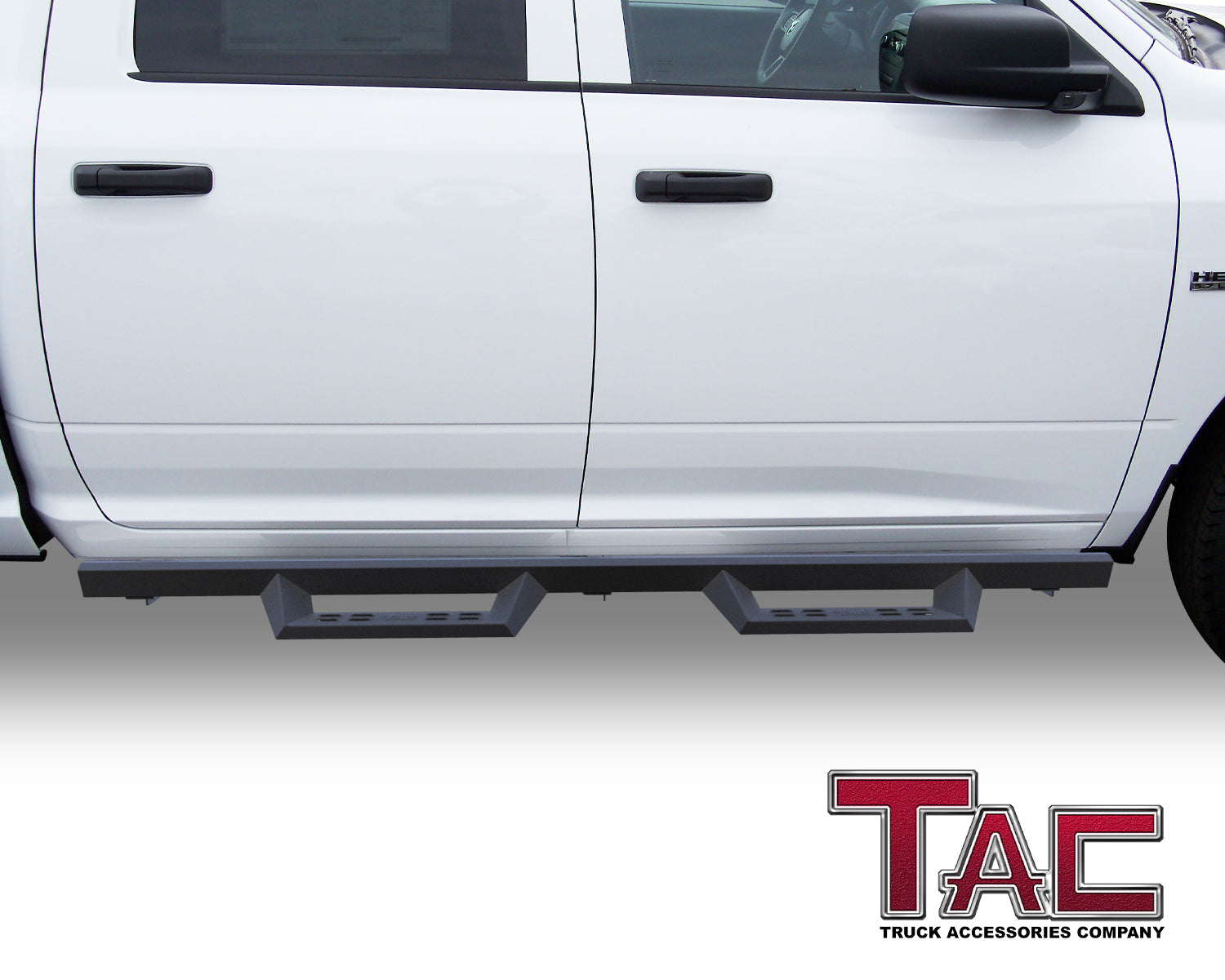 TAC Sniper Running Boards Fit 2009-2018 Dodge RAM 1500|2010-2024 2500/3500 Crew Cab|2019-2023 RAM 1500 Classic (Excl. RAM 2500/3500/4500/5500 Chassis Cab Diesel Models) 4" Side Steps Nerf Bars 2pcs