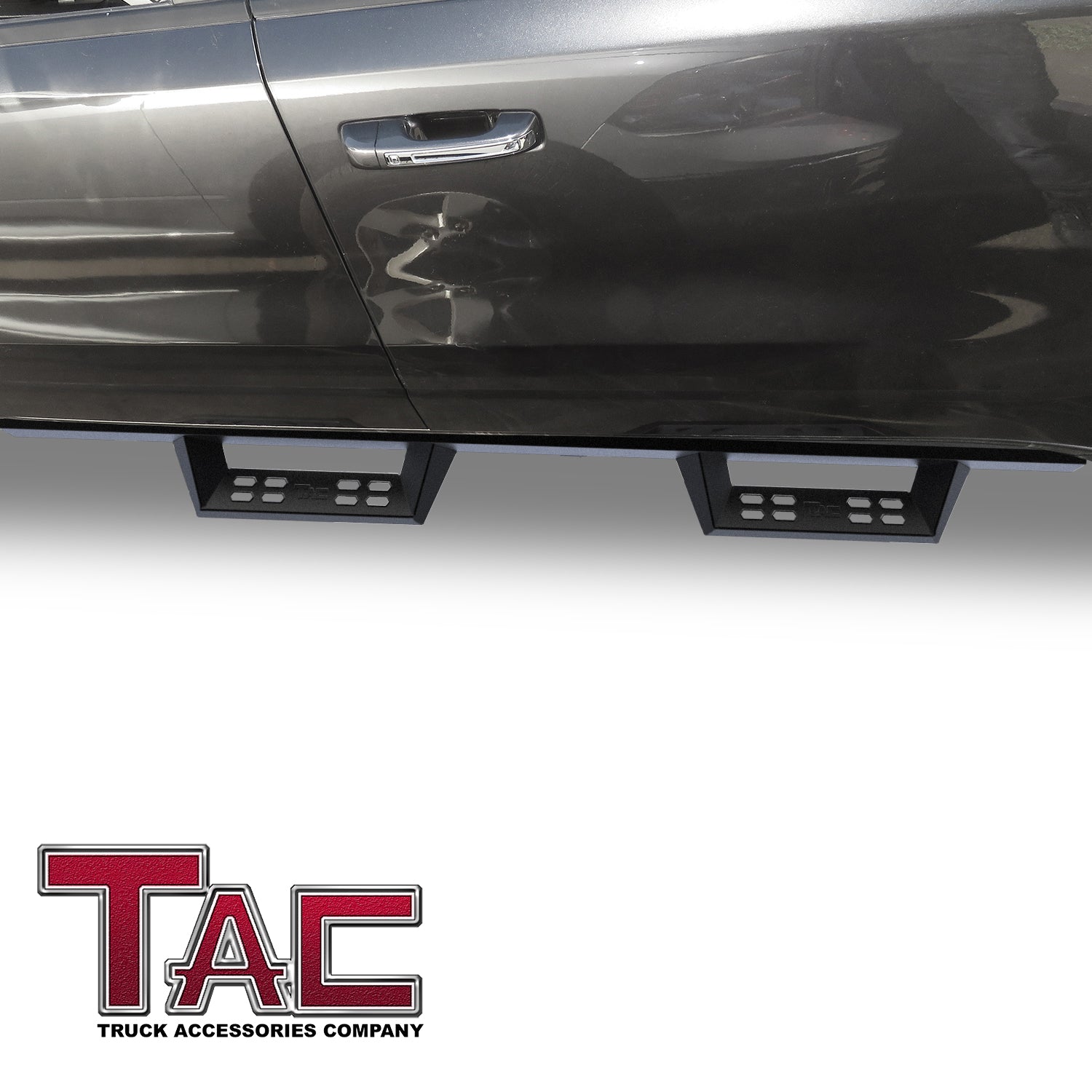 TAC Sniper Running Boards Compatible with 2019-2025 Dodge Ram 1500 Crew Cab (Excl. 2019-2024 Ram 1500 Classic) Truck Pickup 4" Drop Fine Texture Black Side Steps Nerf Bars Off-Road Accessories (2pcs)