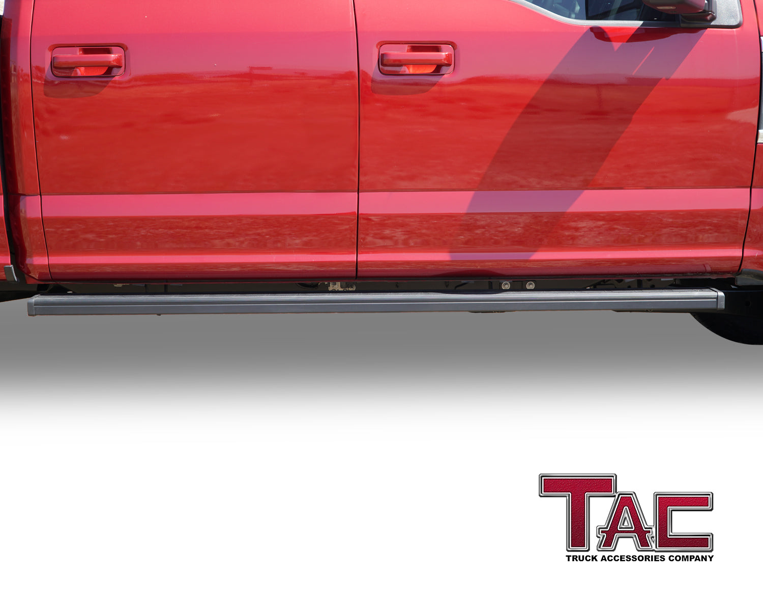 TAC Spear Running Boards Compatible with 2015-2024 Ford F150/2022-2024 F150 Lightning EV SuperCrew Cab | 2017-2024 Ford F250/350 Super Duty Crew Cab 6" Side step rail nerf bar truck accessories texture