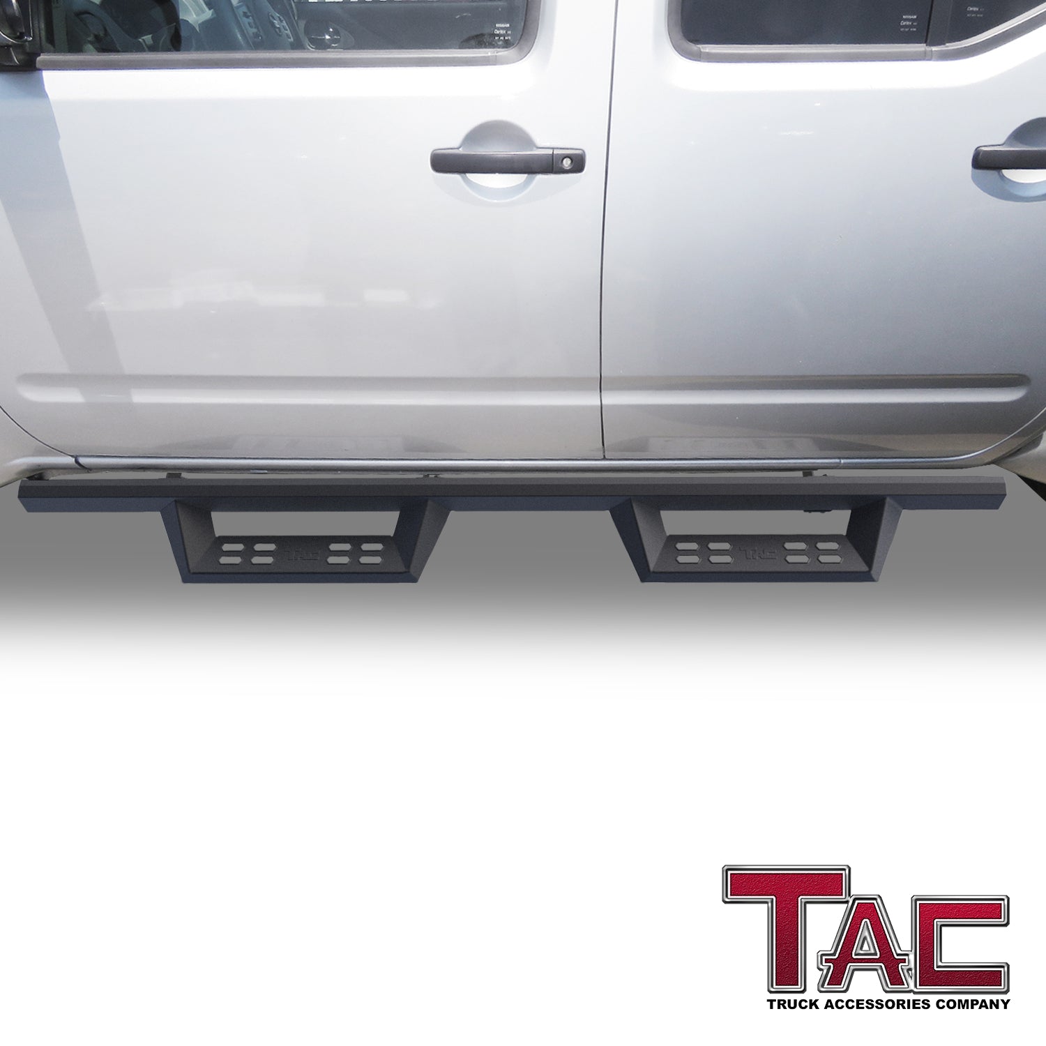 TAC Sniper Running Boards Compatible with 2005-2024 Nissan Frontier Crew Cab Truck Pickup 4" Drop Fine Texture Black Side Steps Nerf Bars Rock Slider Armor Off-Road Accessories (2pcs)