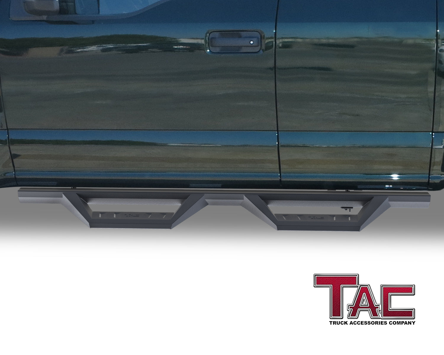 TAC Sidewinder Running Boards Fit 2015-2024 Ford F150 Super Cab Truck  / 2017-2024 F250/350/450/550 Super Duty Super Cab 4¡ì Drop Fine Texture Black Side Steps Nerf Bars Rock Slider Armor Off-Road Accessories (2pcs)