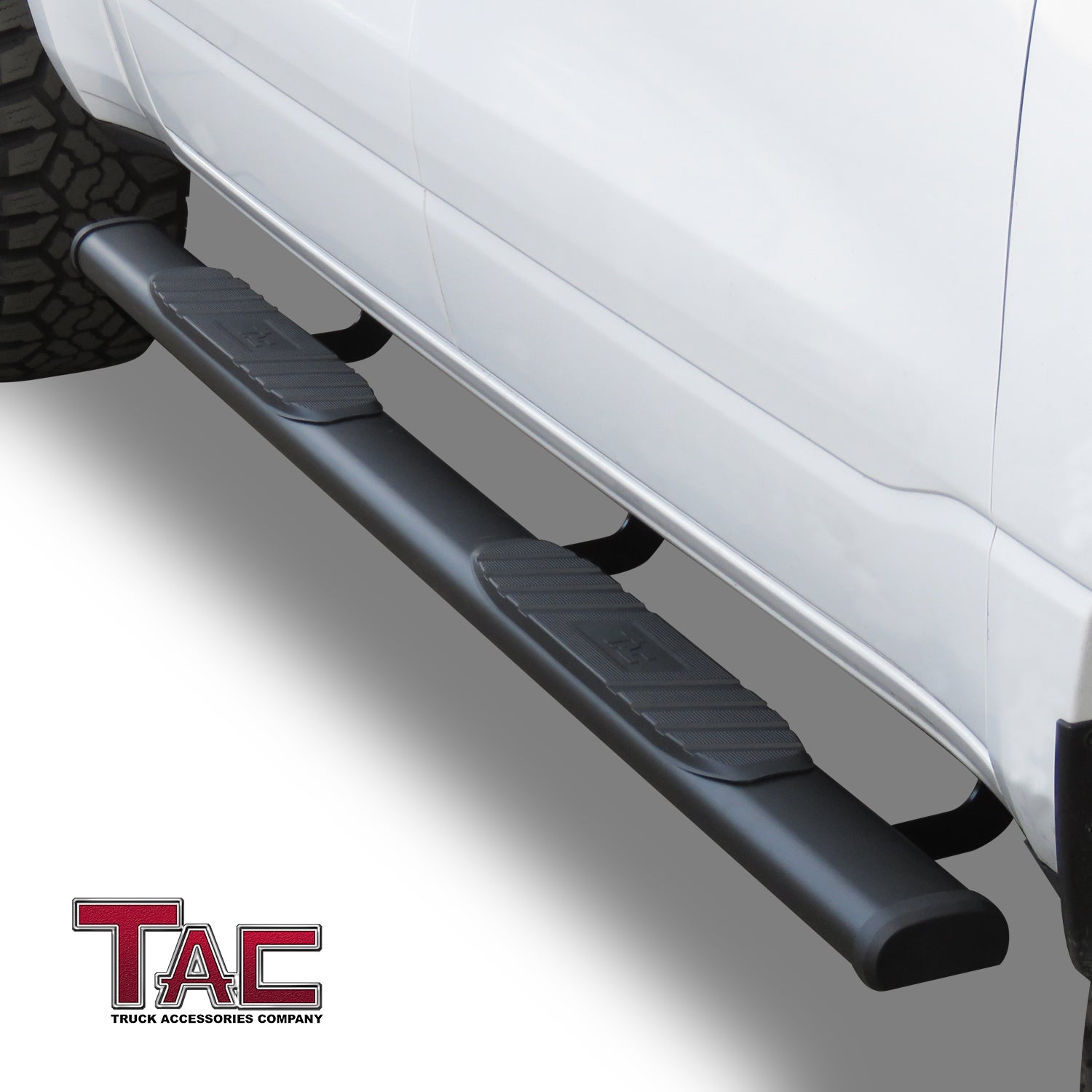 TAC Arrow Side Steps Running Boards Compatible with 2019-2025 Dodge RAM 1500 Crew Cab (Exclude 19-24 Ram 1500 Classic) Truck 5" Aluminum Texture Black Step Rails Nerf Bars Off Road Accessories 2Pcs