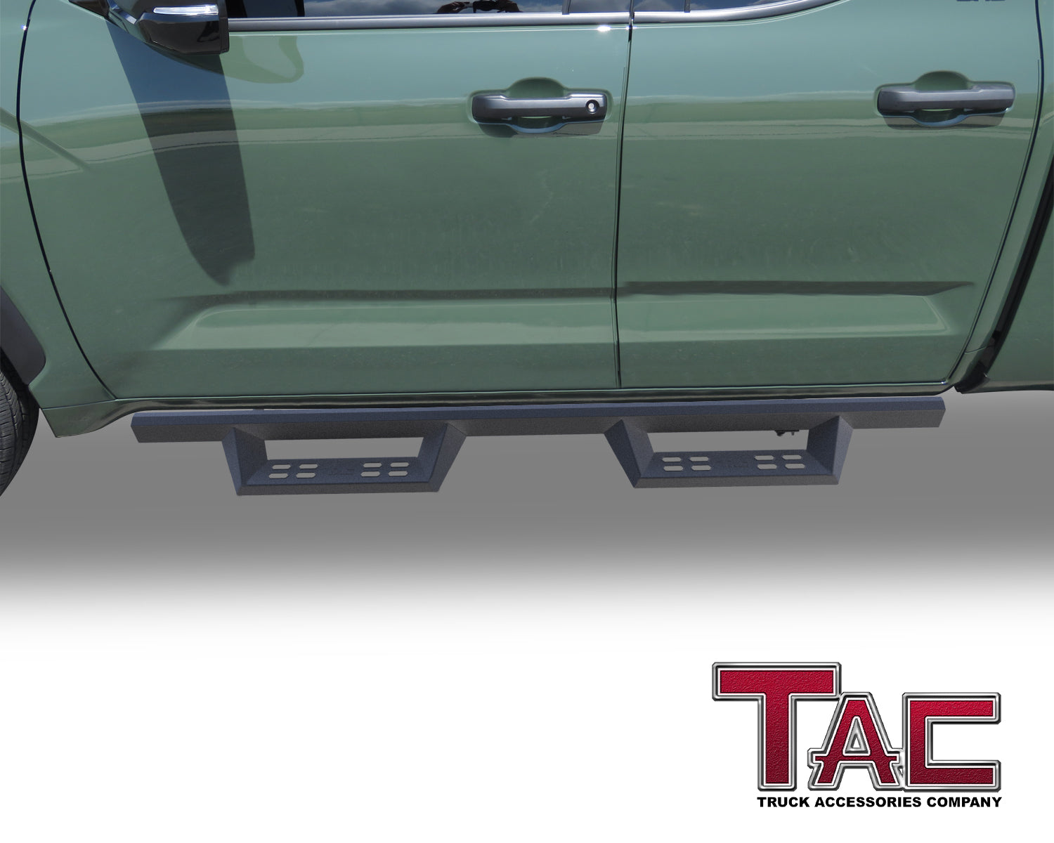 TAC Sniper Running Boards Fit 2022-2024 Toyota Tundra Double Cab Truck Pickup 4"  Fine Texture Black Side Steps Nerf Bars 2pcs