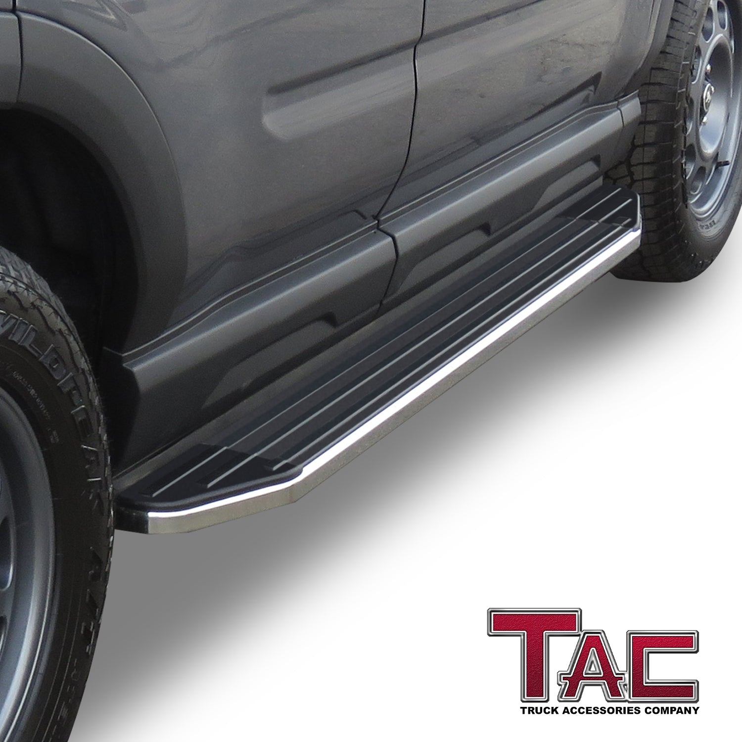 TAC Running Boards Compatible with 2021-2023 Ford Bronco Sport SUV 5.5” Aluminum Black Side Steps Nerf Bars Step Rails Exterior Accessories 2 Pieces