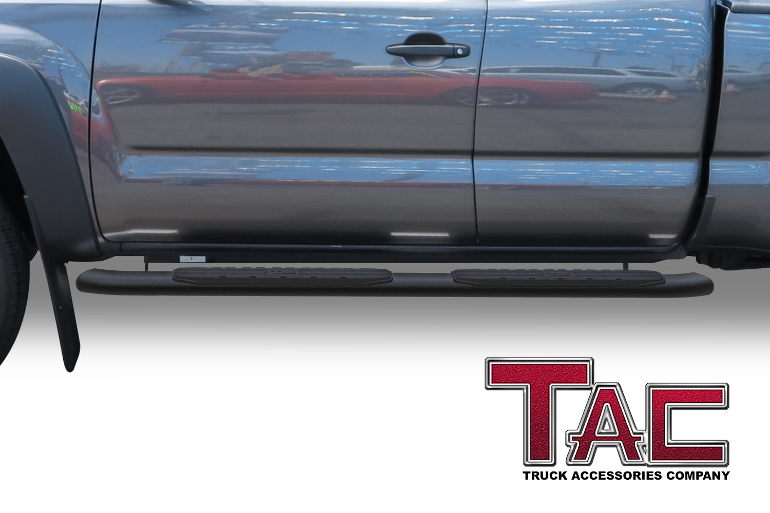 TAC Side Steps Running Boards Compatible with 2005-2023 Toyota Tacoma Access Cab Truck Pickup 4.25" Texture Black Side Bars Nerf Bars Off Road Accessories (2pcs)