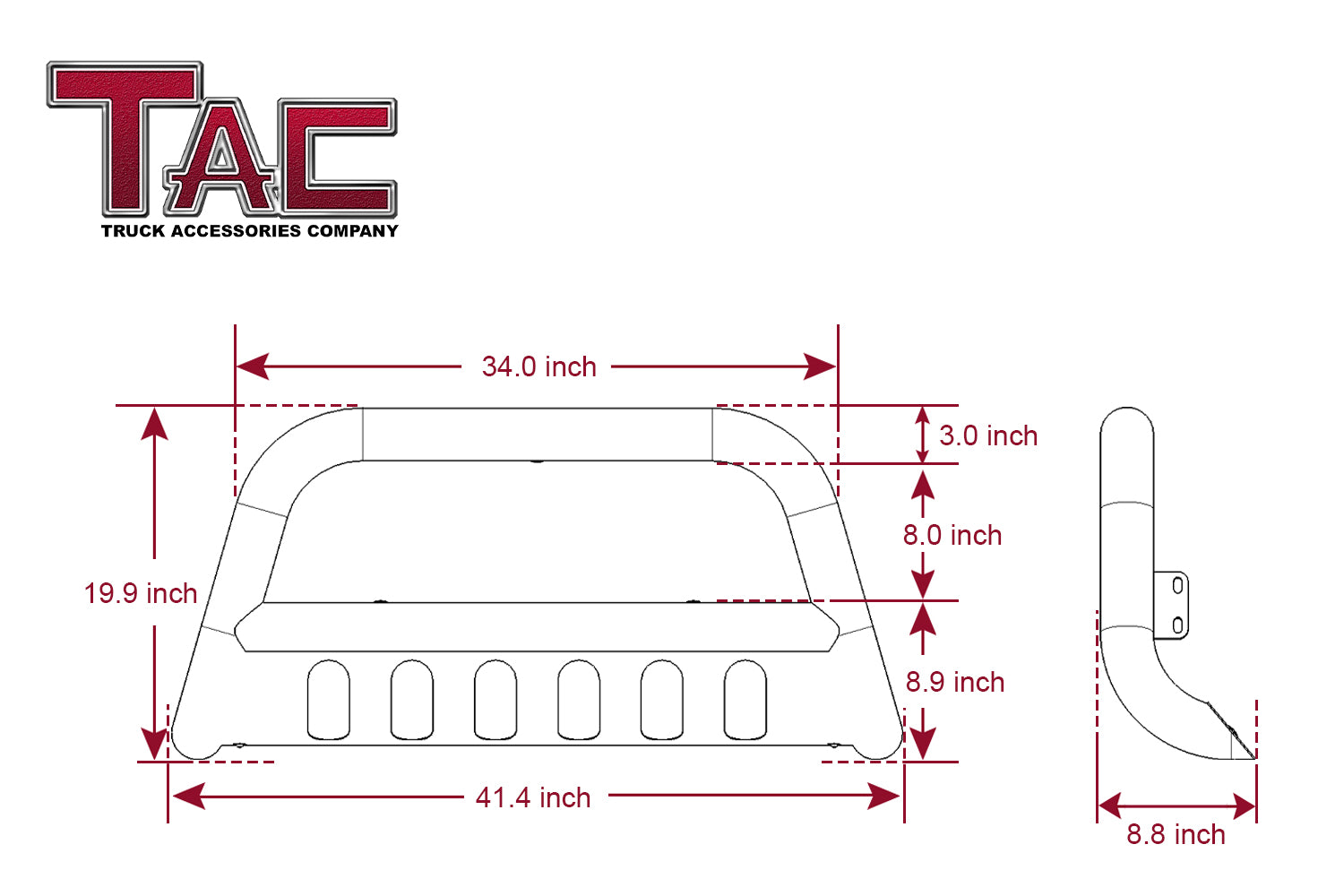 BETTER AUTOMOTIVE Bull Bar Fit 2021-2022 Ford Bronco Sport Pickup