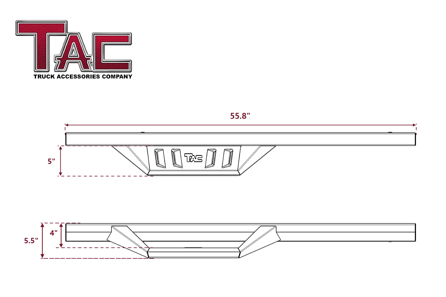 TAC Sidewinder Running Boards Fit 2019-2024 Chevy Silverado/GMC Sierra 1500 | 2020-2024 2500/3500 Regular Cab SUV 4” Drop Fine Texture Black Side Steps Nerf Bars Rock Slider Armor Off-Road (2pcs)