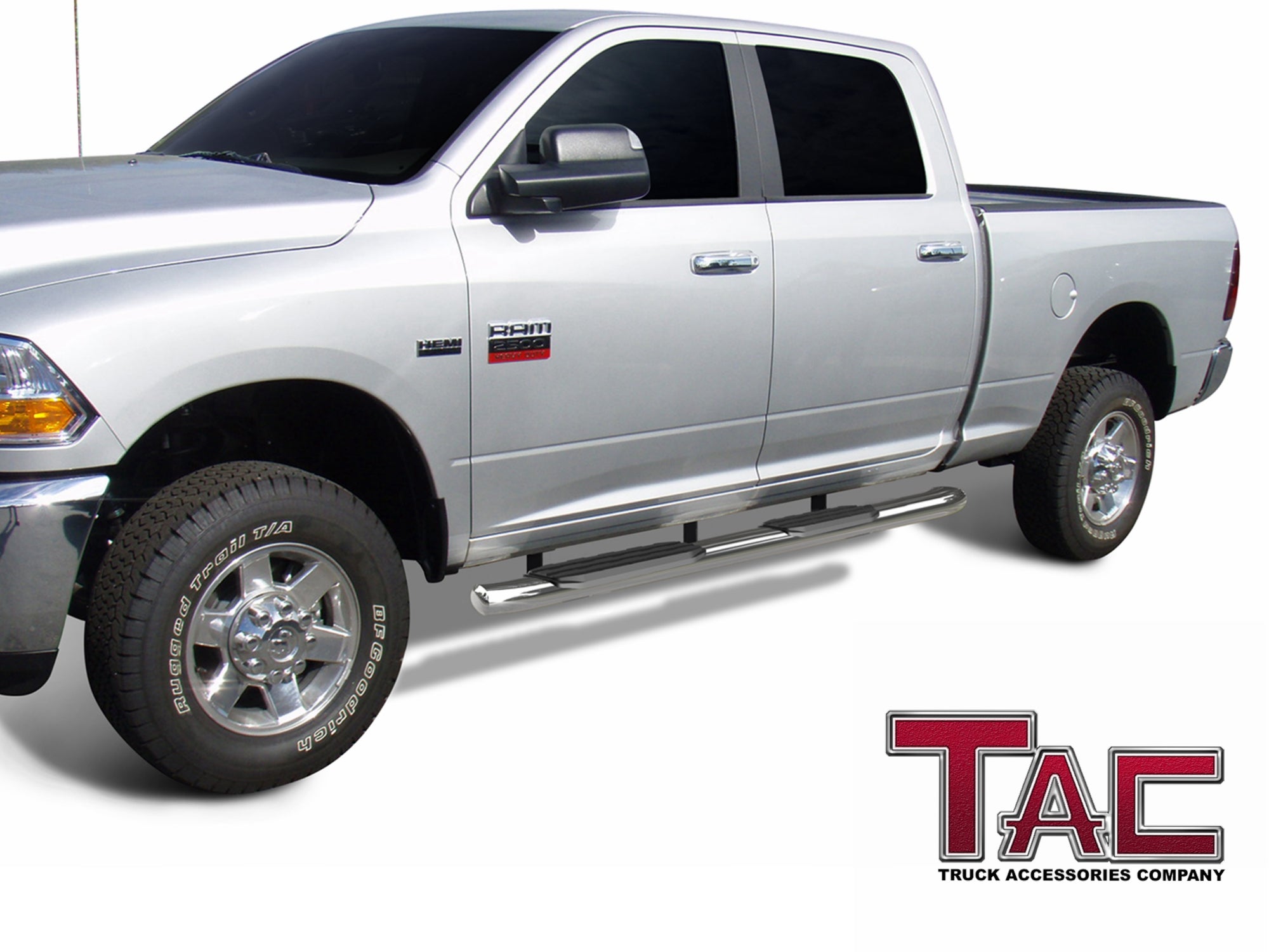 TAC Stainless Steel 5" Bend Side Steps For Dodge Ram 09-18 1500 | 10-24 2500/3500/4500/5500 Crew Cab