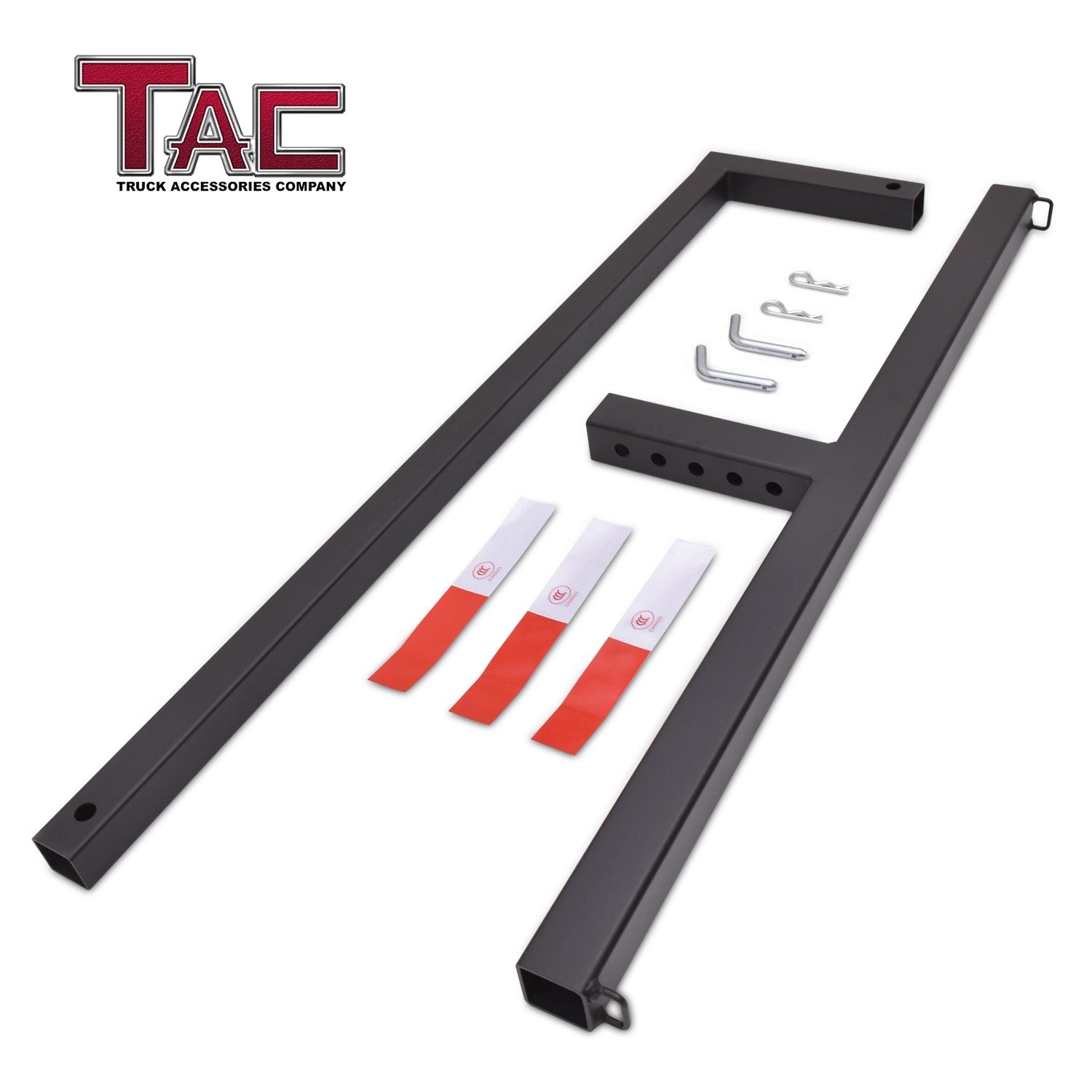 TAC Fine Texture Adjustable Extender Ladder Rack Universal Fit 2" Rear Hitch Receivers (500 LBS Capacity)