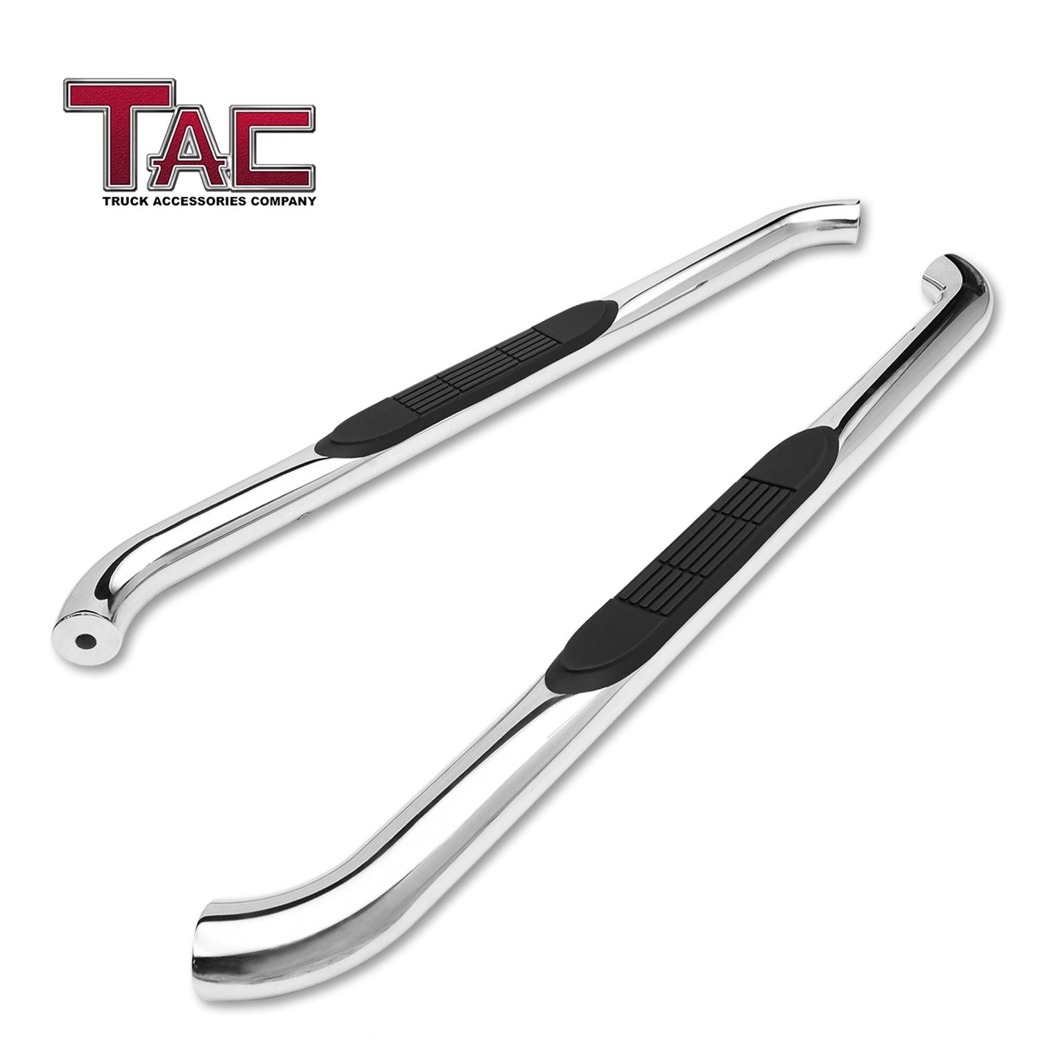 TAC Stainless Steel 3" Side Steps For 2018-2021 Jeep Wrangler JL 2 Door SUV | Running Boards | Nerf Bars | Side Bars