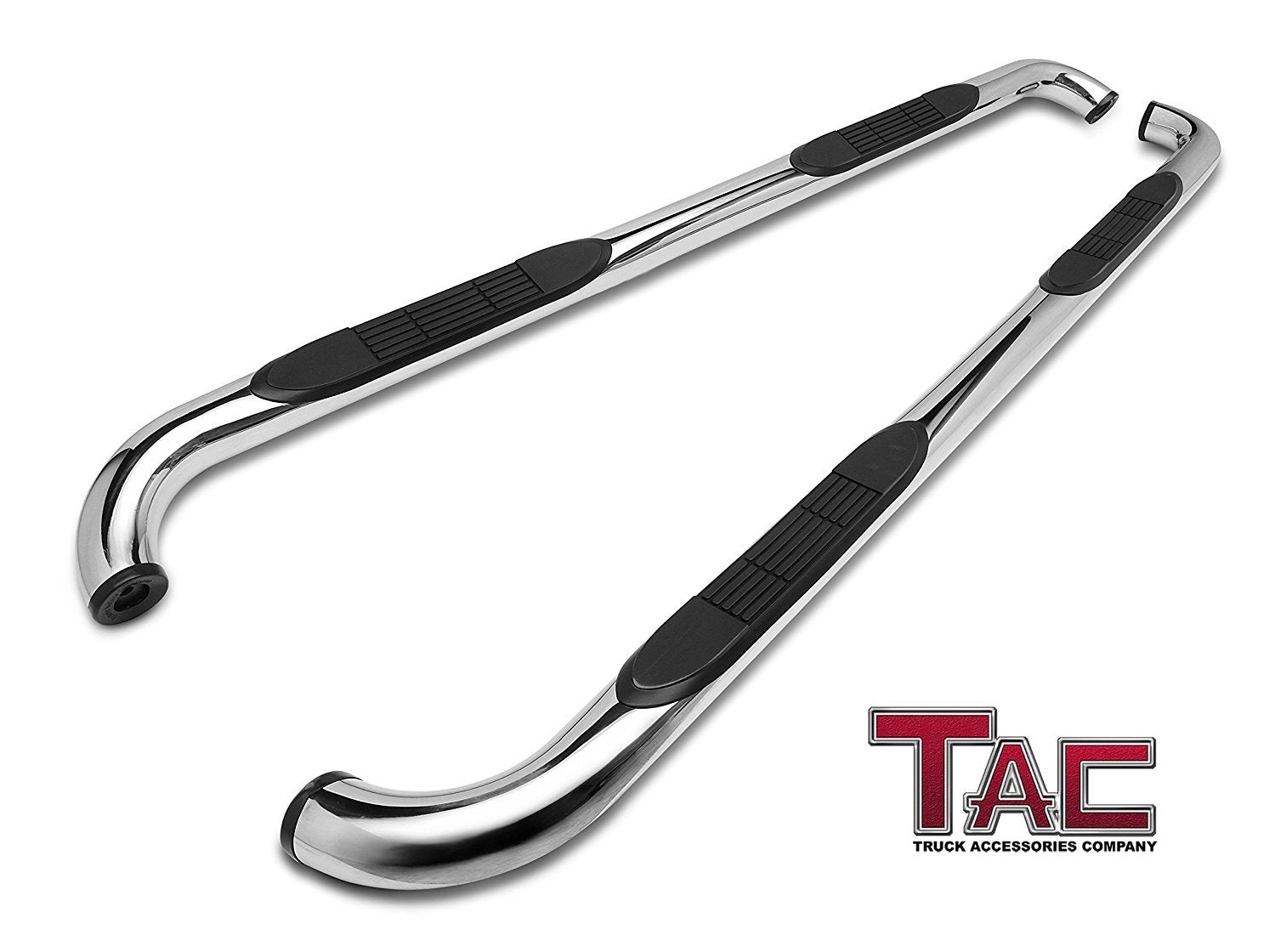 TAC 3" Stainless Steel Side Steps Compatible with 1999-2016 Ford F250/F350/F450/F550 Super Duty Super Cab| Running Boards| Side Bars| Step Rails| Nerf Bars| Rocker Slider| Pickup Truck Accessories (2 PCS)