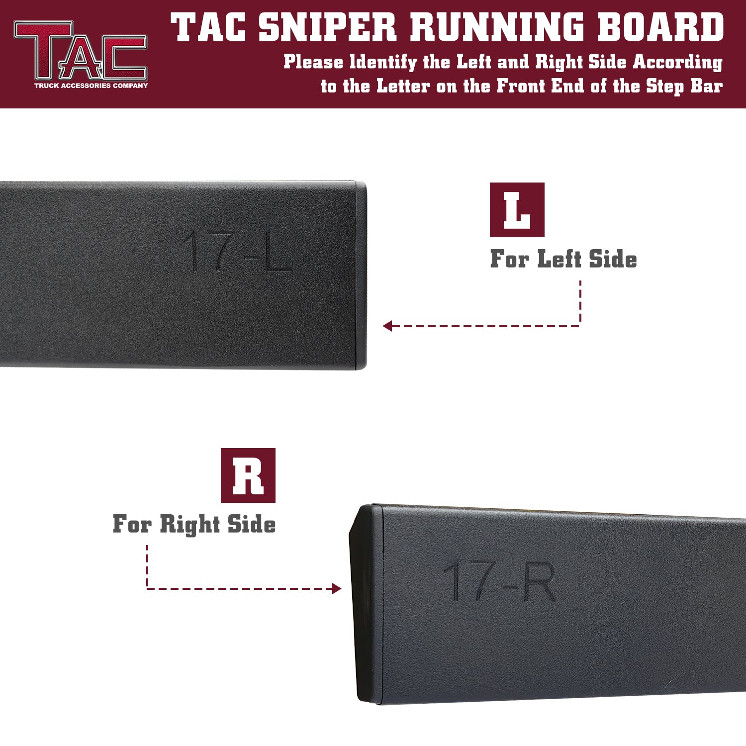 TAC Sniper Running Boards Fit 2019-2024 Chevy Silverado/GMC Sierra 1500 | 2020-2024 2500/3500 Regular Cab Truck Pickup 4" Fine Texture Black Side Steps Nerf Bars 2pcs