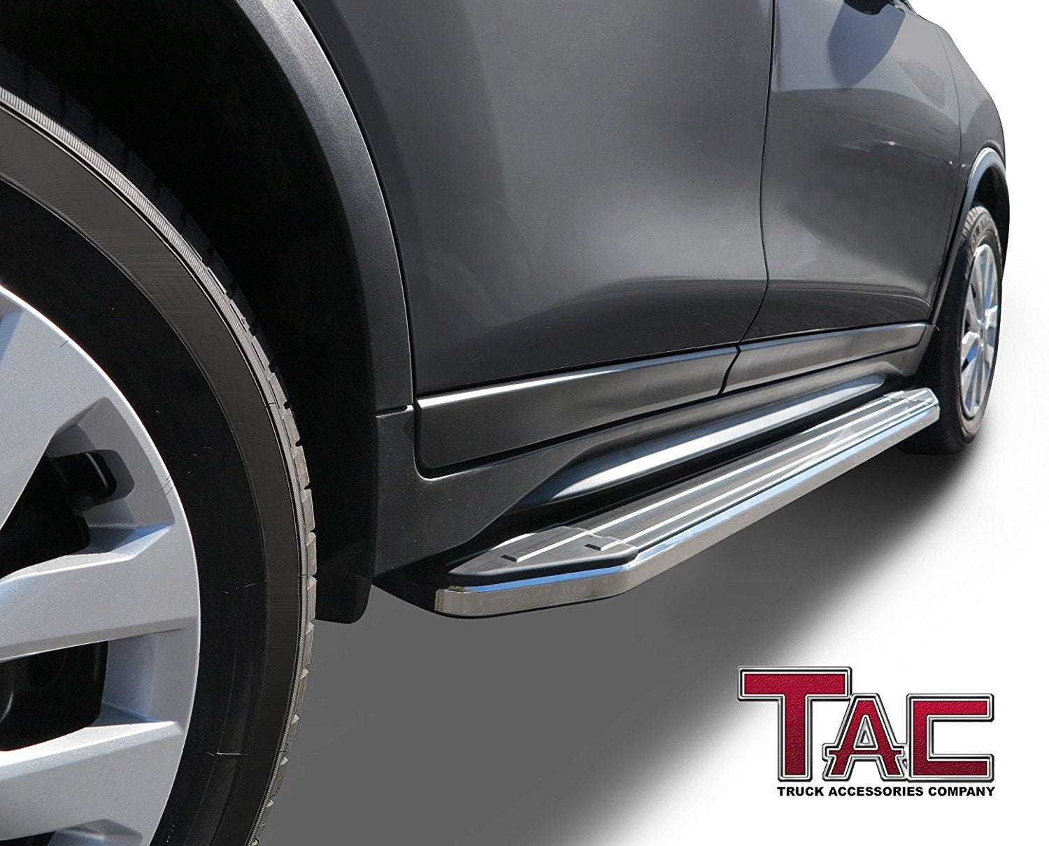 TAC ViewPoint Running Boards Fit 2007-2017 Chevy Traverse (Excl. Denali) / 2007-2016 GMC Acadia (Incl. 2017 Acadia Limited / Excl. Denali) / 2007-2010 Saturn Outlook / 2007-2009 Buick Enclave SUV | Side Steps | Nerf Bars | Side Bars - 0