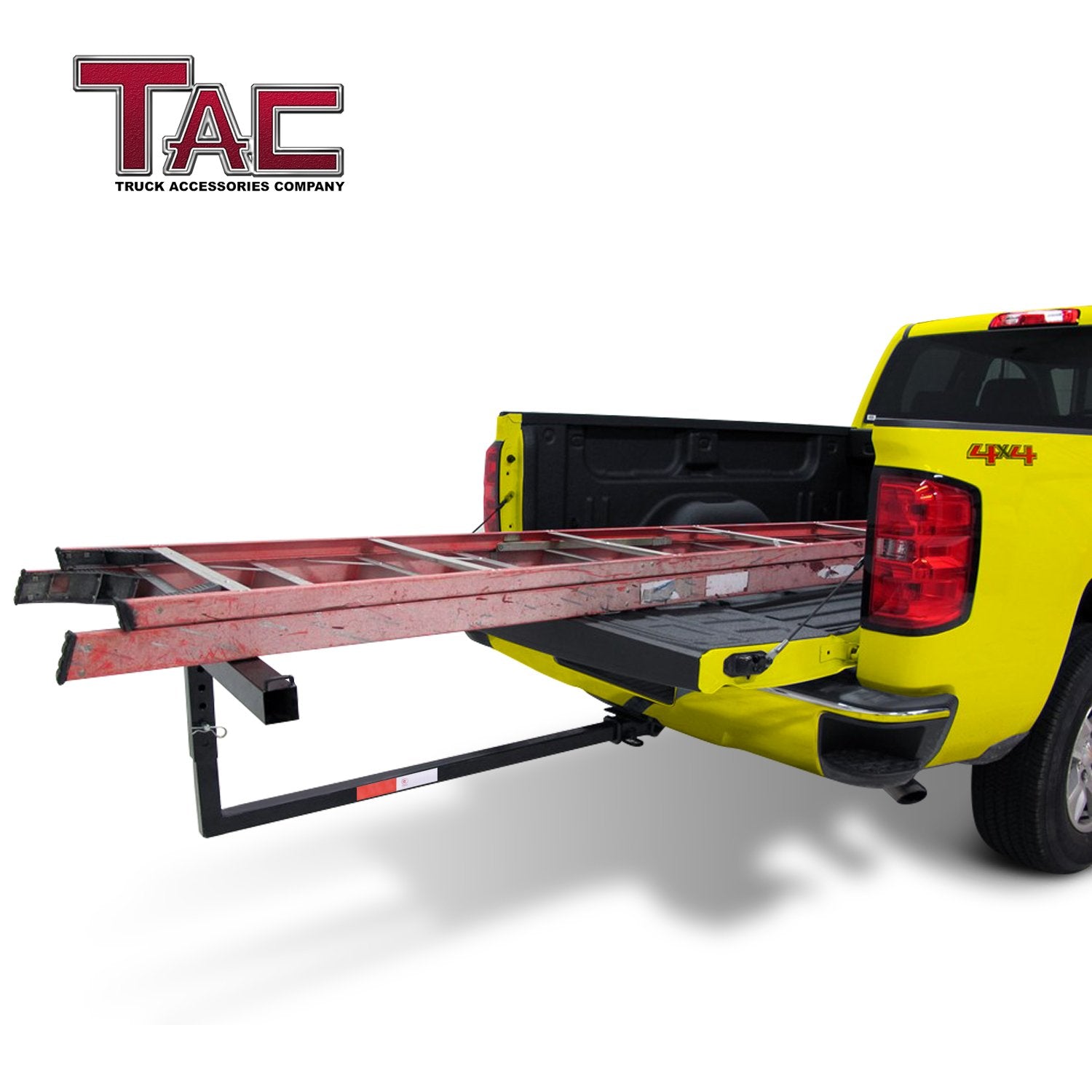 TAC Fine Texture Adjustable Extender Ladder Rack Universal Fit 2" Rear Hitch Receivers (500 LBS Capacity) - 0