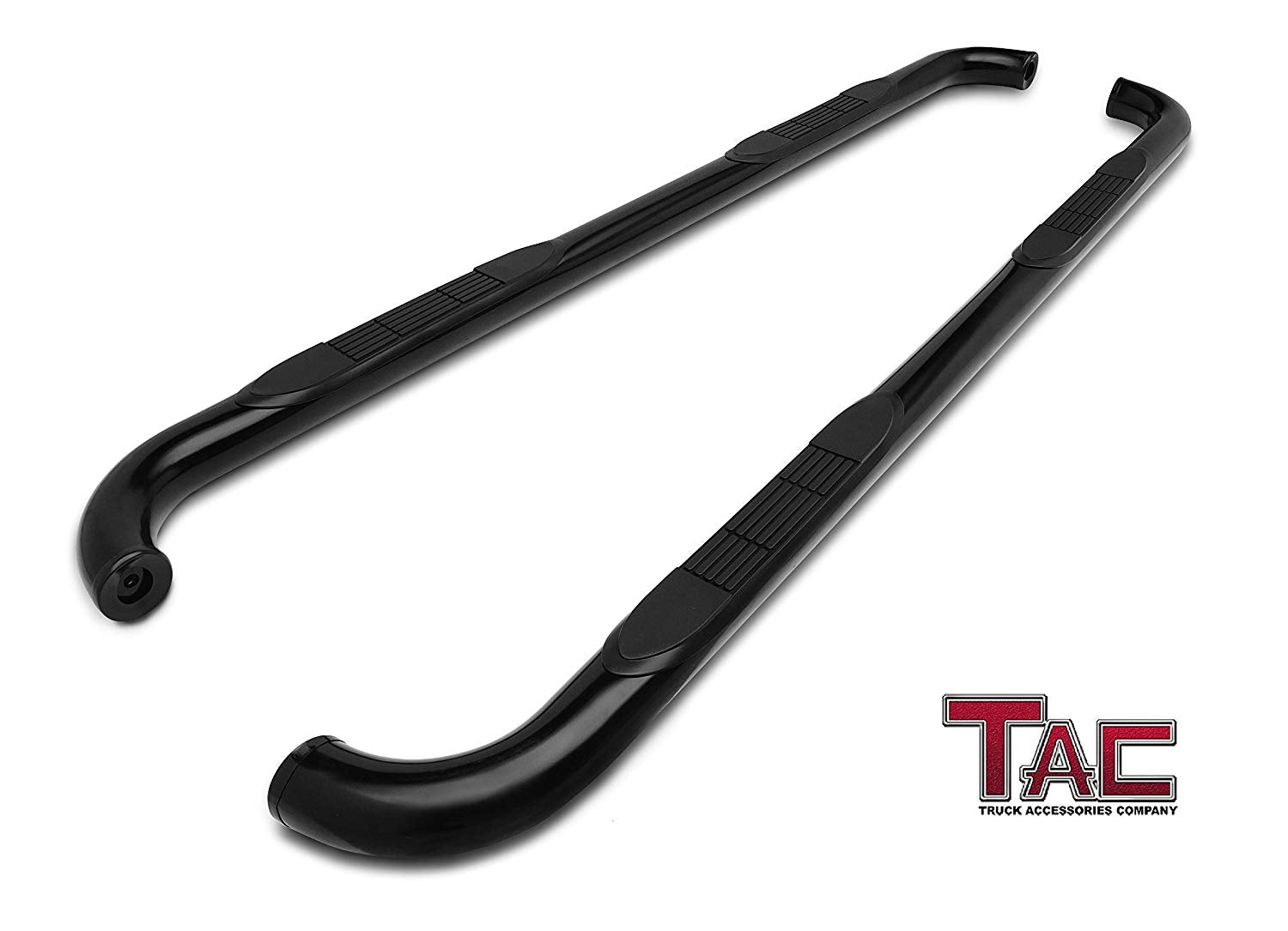 TAC 3" Gloss Black Side Steps Compatible with 2009-2020 Dodge Journey| Running Boards| Side Bars| Step Rails| Nerf Bars| Rocker Slider| SUV Accessories (2 PCS)