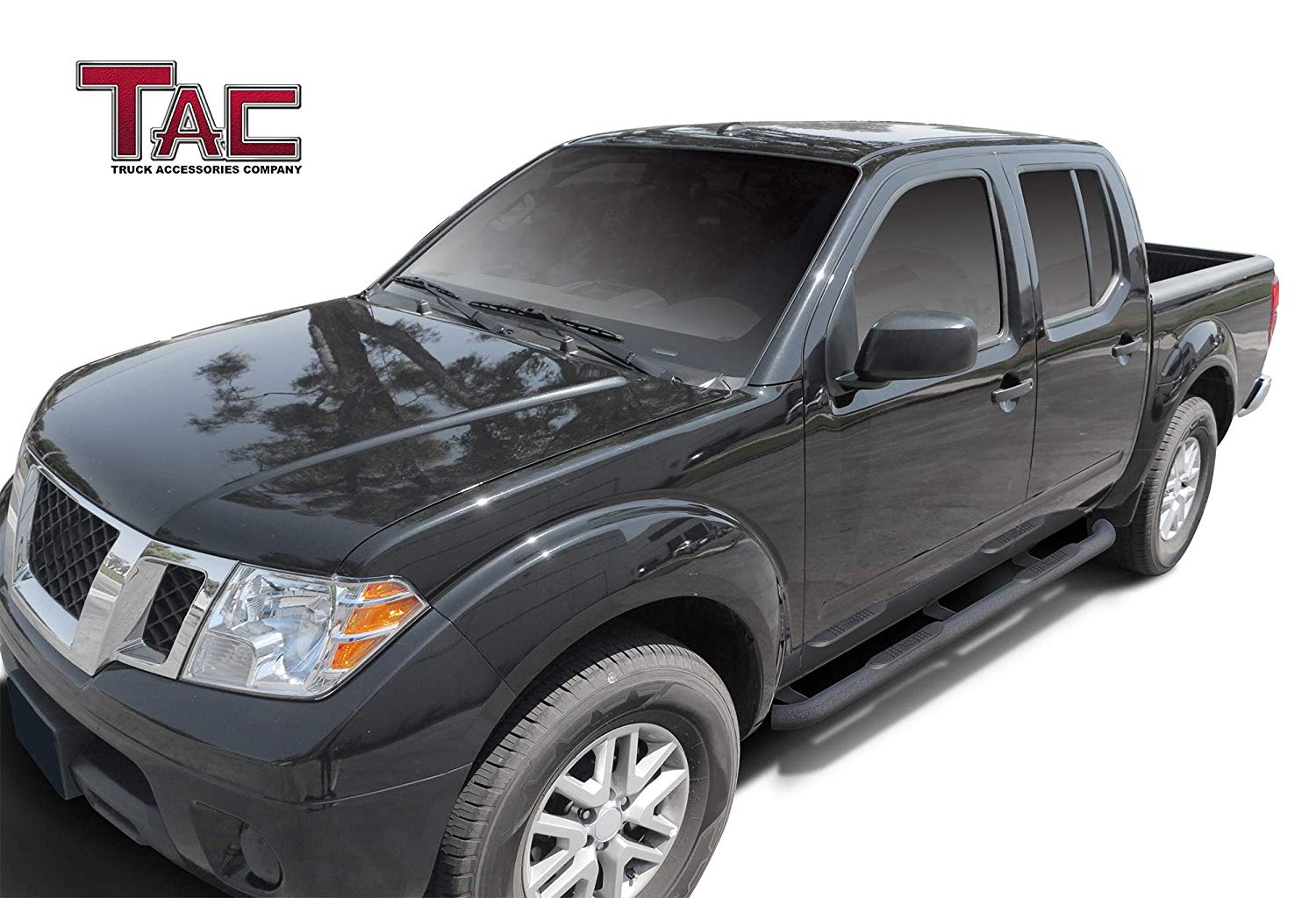 TAC Heavy Texture Black 3" Side Steps For 2005-2024 Nissan Frontier Crew Cab /2005-2012 Suzuki Equator Crew Cab Truck | Running Boards | Nerf Bars | Side Bars