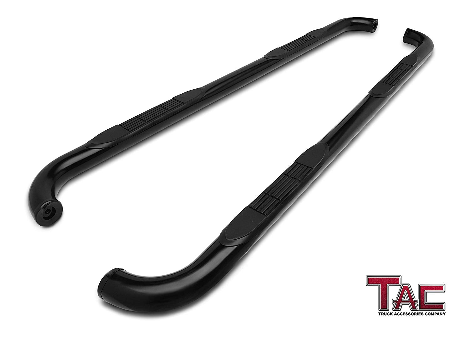 TAC 3" Gloss Black Side Steps Compatible with 2015-2025 Chevy Colorado / GMC Canyon Crew Cab| Running Boards| Side Bars| Step Rails| Nerf Bars| Rocker Slider| Pickup Truck Accessories (2 PCS)