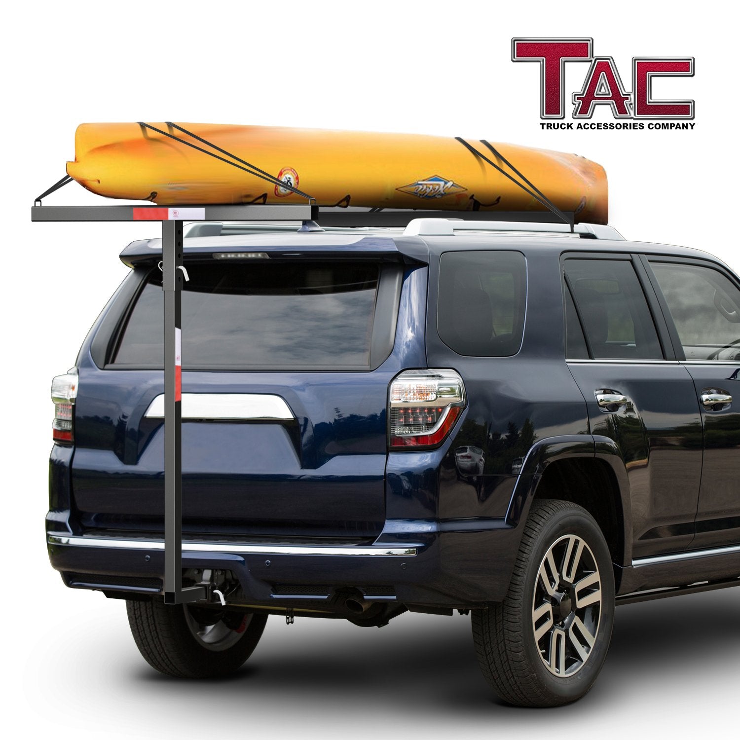 TAC Fine Texture Adjustable Extender Ladder Rack Universal Fit 2" Rear Hitch Receivers (500 LBS Capacity)