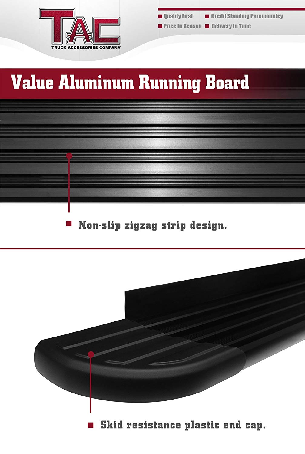TAC Value Aluminum Running Boards For 2011-2024 Dodge Durango SUV