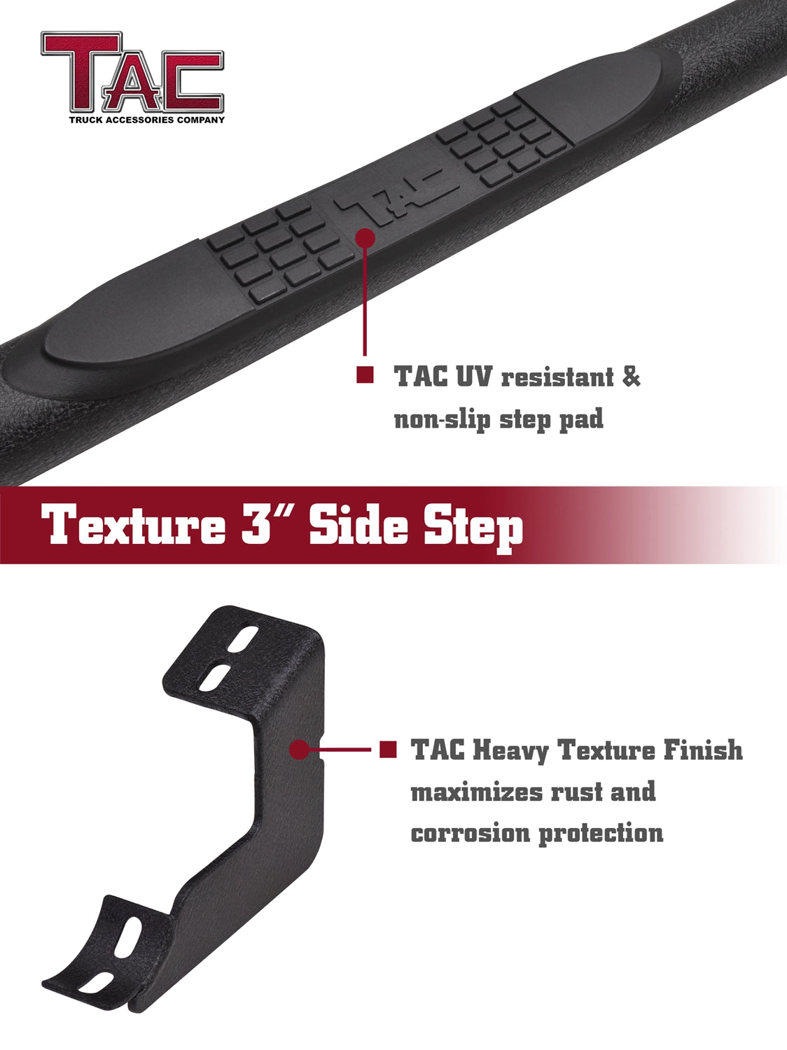 TAC Side Steps Running Boards Compatible with 2021-2023 Jeep