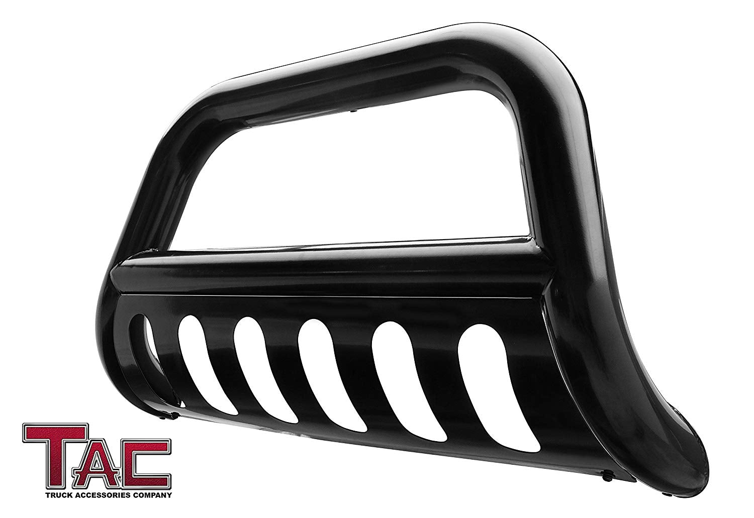 TAC Gloss Black 3" Bull Bar For 2007-2018 Chevy Silverado/GMC Sierra 1500 Truck & 2007-2020 Chevy Suburban 1500/Tahoe/GMC Yukon/Yukon XL SUV Front Bumper Brush Grille Guard Nudge Bar