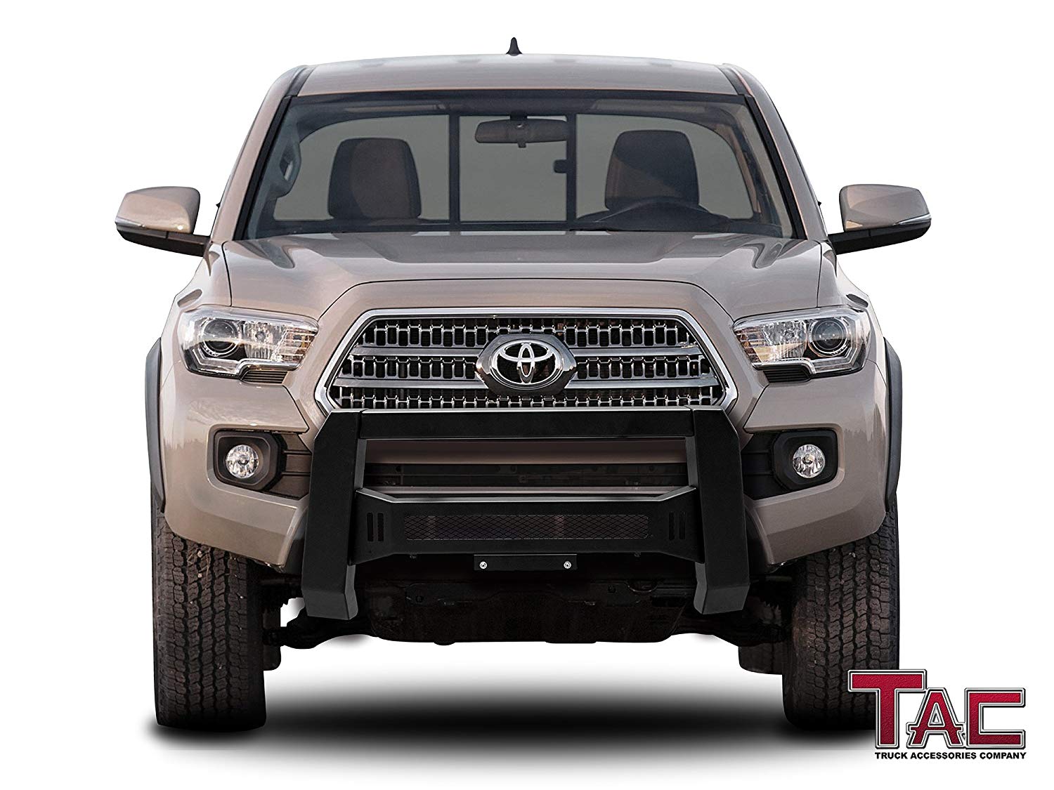 TAC Predator Modular Bull Bar Mesh Version For 2005-2023 Toyota Tacoma Truck Front Bumper Brush Grille Guard Nudge Bar - 0