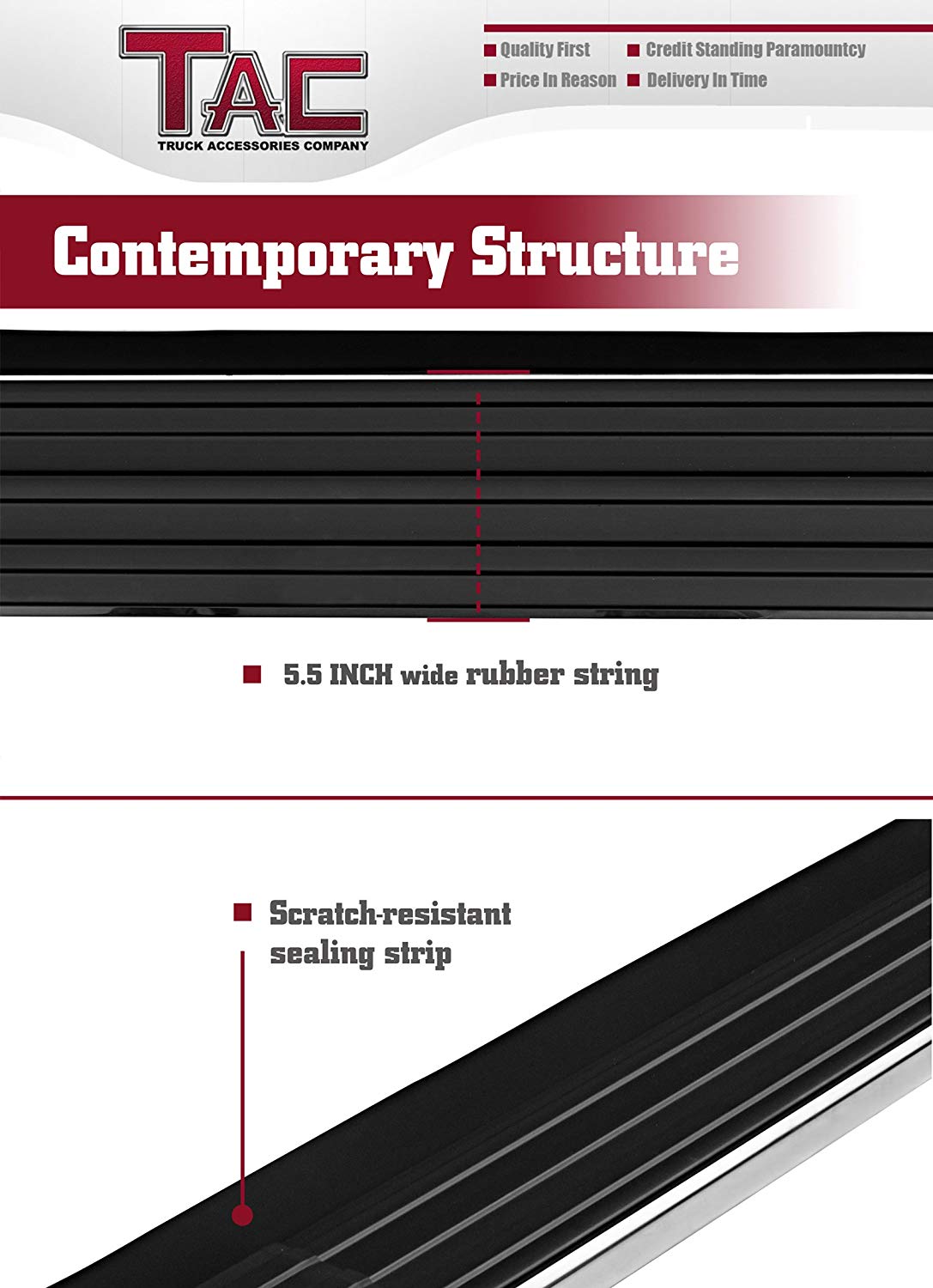 TAC Viewpoint Running Boards Compatible with 2010-2024 Toyota 4Runner (Excl. 2010-2013 SR5/ 2010-2024 Limited Model/2020-2021 Nightshade Model/ 2022-2024 TRD Sport Models) SUV| 5.5 Inch Width| Side Steps| Nerf Bars| Step Rails| Aluminum| Black (2 PCS)