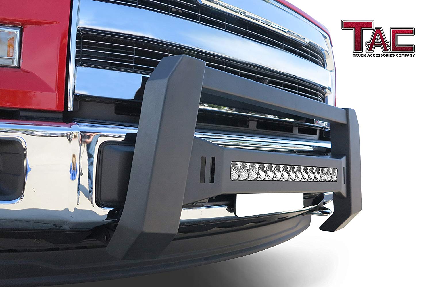 TAC Predator Modular Bull Bar with LED Light For 2004-2023 Ford F150 Truck Front Bumper Brush Grille Guard Nudge Bar - 0