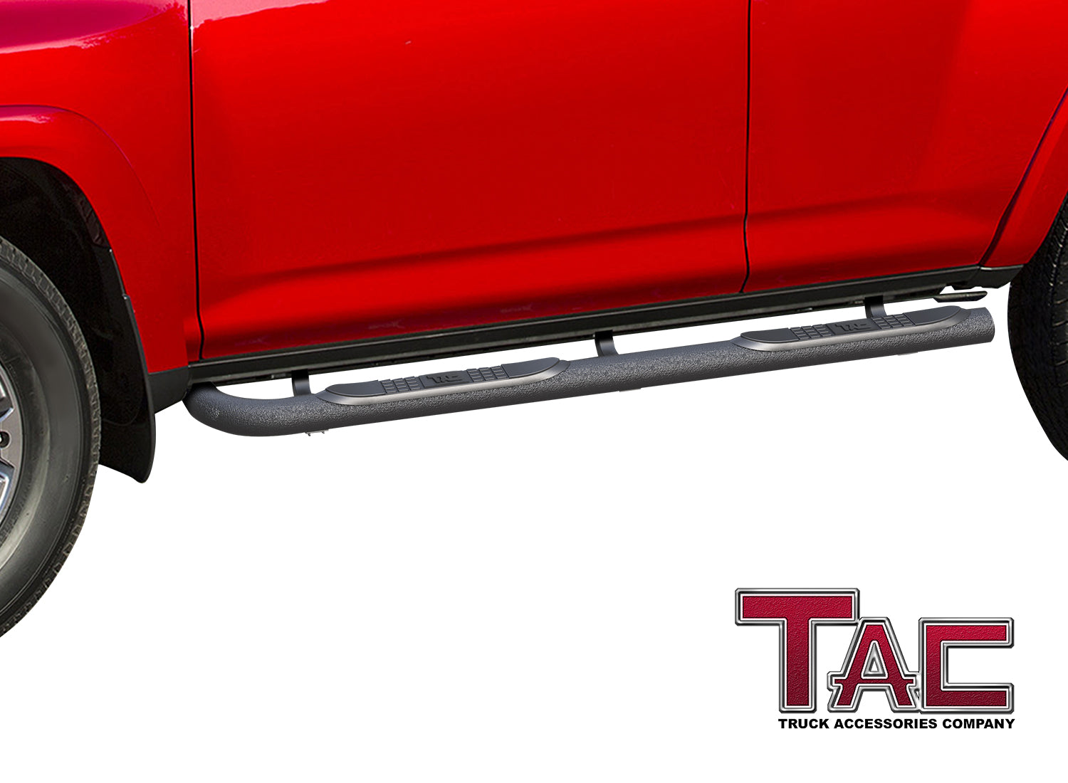 TAC Heavy Texture Black 3" Side Steps for 2010-2024 Toyota 4Runner (Exclude 2010-2013 SR5, 2010-2024 Limited & 2020-2021 Nightshade Edition & 2022-2024 TRD Sport Models) Truck | Side Steps | Nerf Bars | Side Bars - 0