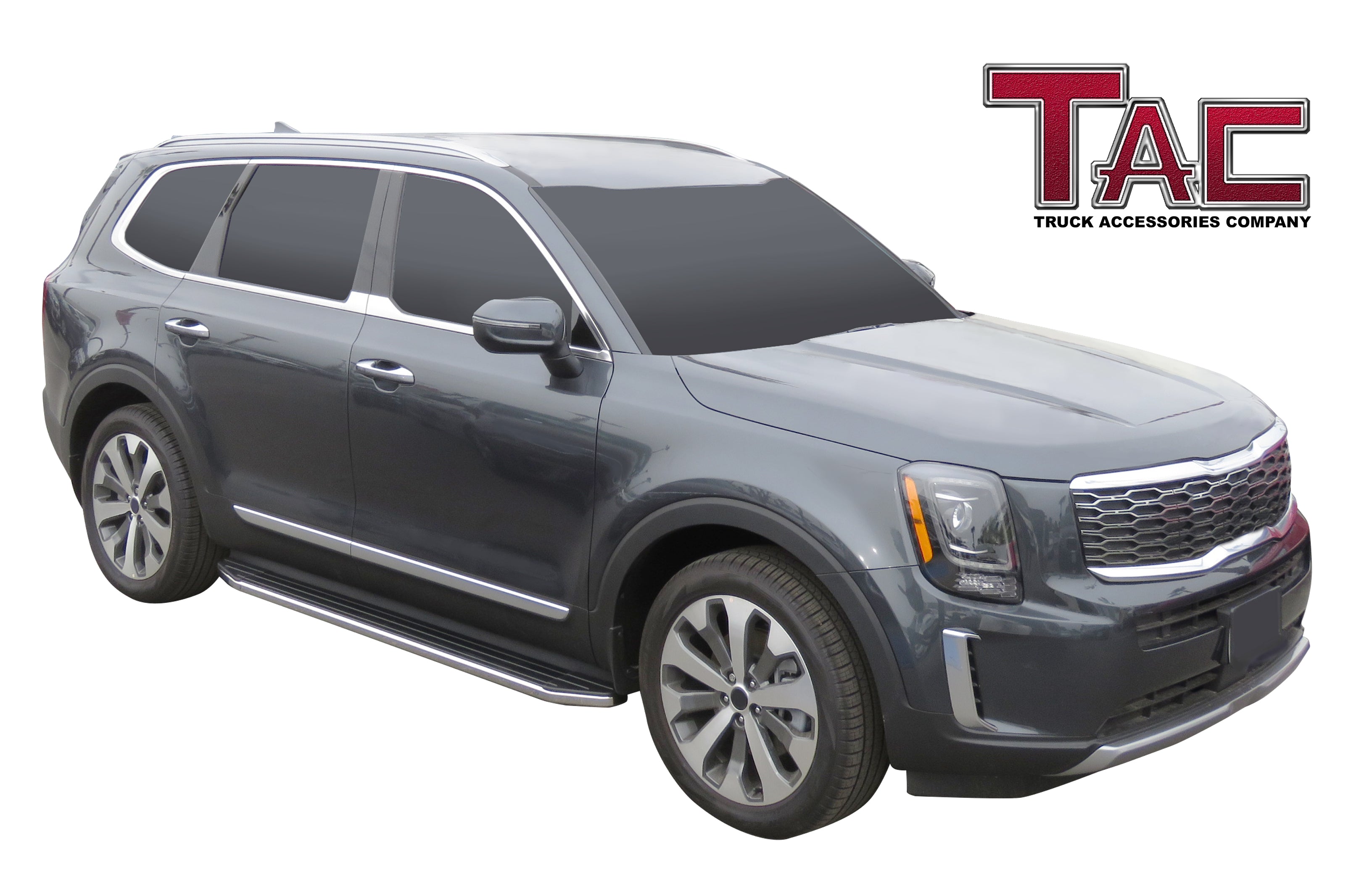 TAC ViewPoint Running Boards for 2020-2024 KIA Telluride SUV 5.5” Aluminum | Side Steps | Nerf Bars | Side Bars - 0