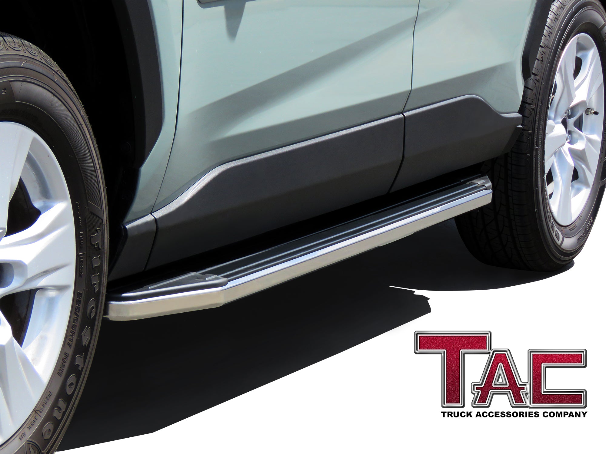 TAC Viewpoint Running Boards Compatible with 2019-2024 Toyota RAV4 SUV| 5.5 Inch Width| Side Steps| Nerf Bars| Step Rails| Aluminum| Black (2 PCS)